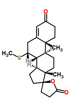 7alpha-甲硫基螺内酯结构式_38753-77-4结构式