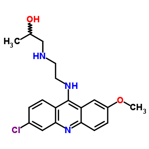 1-[2-[(6-氯-2-甲氧基-吖啶-9-基)氨基]乙基氨基]丙烷-2-醇结构式_38919-48-1结构式