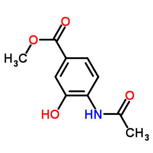 4-乙酰基氨基-3-羟基-苯甲酸甲酯结构式_39267-53-3结构式