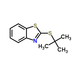 (9ci)-2-[(1,1-二甲基乙基)硫代]-苯并噻唑结构式_39543-16-3结构式