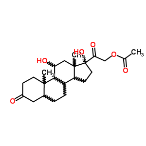5alpha-二氢皮质醇21-乙酸酯结构式_4004-68-6结构式