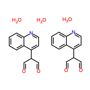 2-(4-喹啉基)丙二醛倍半水合物结构式_40070-86-8结构式