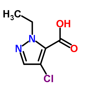 4-氯-1-乙基-1H-吡唑-5-羧酸结构式_400756-39-0结构式