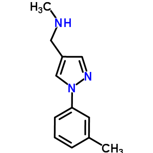 N-甲基-n-{[1-(3-甲基苯基)-1H-吡唑-4-基]甲基}胺盐酸盐结构式_400756-89-0结构式