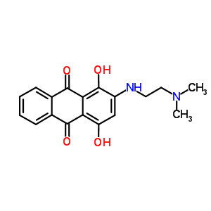 9,10-Anthracenedione,2-[[2-(dimethylamino)ethyl]amino]-1,4-dihydroxy- Structure,4009-62-5Structure