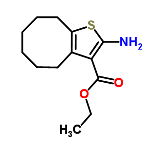 2-氨基-4,5,6,7,8,9-六氢环辛基[b]噻吩-3-羧酸乙酯结构式_40106-16-9结构式