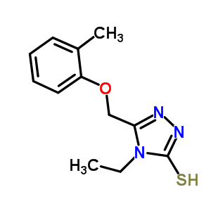 4-乙基-5-[(2-甲基苯氧基)甲基]-4H-1,2,4-噻唑-3-硫醇结构式_403990-81-8结构式