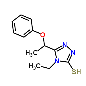 4-乙基-5-(1-苯氧基乙基)-4H-1,2,4-噻唑-3-硫醇结构式_403990-82-9结构式