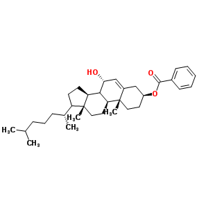 7alpha-羟基胆固醇 3-苯甲酸酯结构式_40824-59-7结构式