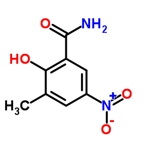 2-羟基-3-甲基-5-硝基-苯甲酸酰胺结构式_40912-86-5结构式