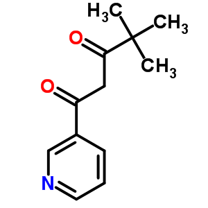 4,4-二甲基-1-(3-吡啶)-1,3-戊二酮结构式_41070-36-4结构式