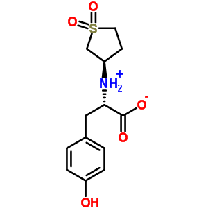 2-(1,1-二氧代四氢-1lambda*6*-噻吩-3-氨基)-3-(4-羟基苯基)丙酸结构式_415919-39-0结构式