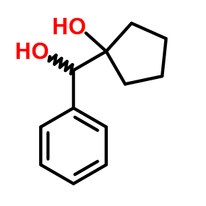 a-(1-羟基环戊基)-苯甲醇结构式_4176-76-5结构式