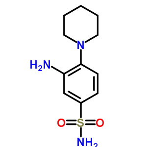3-氨基-4-(1-哌啶)苯磺酰胺结构式_41817-98-5结构式