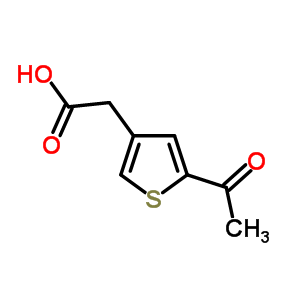 2-(5-乙酰基噻吩-3-基)乙酸结构式_41908-06-9结构式