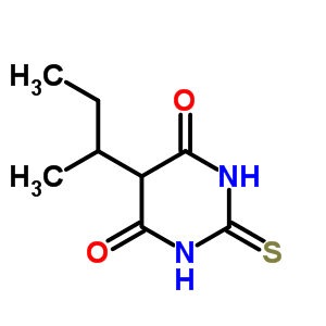 4,6(1H,5h)-pyrimidinedione,dihydro-5-(1-methylpropyl)-2-thioxo- Structure,42039-83-8Structure