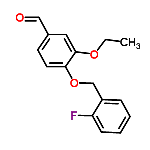 3-乙氧基-4-[(2-氟苄基)氧基]苯甲醛结构式_423724-00-9结构式