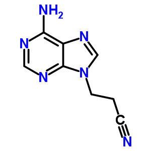 3-(6-氨基嘌呤-9-基)丙腈结构式_4244-45-5结构式