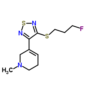 5-{4-[(3-Fluoropropyl)sulfanyl]-1,2,5-thiadiazol-3-yl}-1-methyl-1,2,3,6-tetrahydropyridine Structure,424829-90-3Structure
