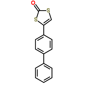 4-(4-苯基苯基)-1,3-二硫醇-2-酮结构式_42574-13-0结构式