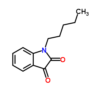 1-戊基-1H-吲哚-2,3-二酮结构式_4290-90-8结构式