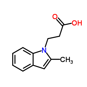 3-(2-甲基-吲哚-1-基)-丙酸结构式_42951-33-7结构式
