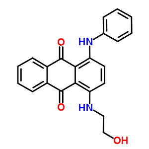 4-苯胺-1-(2-羟基乙基氨基)蒽-9,10-二酮结构式_42985-05-7结构式