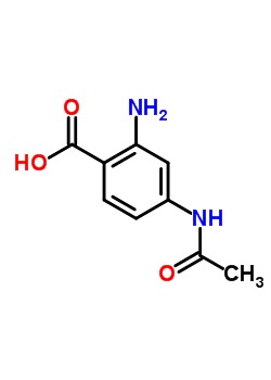 4-乙酰基氨基-2-氨基-苯甲酸结构式_43134-76-5结构式