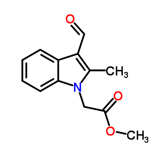 (3-甲酰基-2-甲基-吲哚-1-基)-乙酸甲酯结构式_431983-71-0结构式