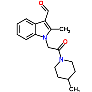 2-甲基-1-[2-(4-甲基-哌啶-1-基)-2-氧代-乙基]-1H-吲哚-3-甲醛结构式_433955-84-1结构式
