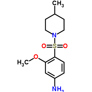 3-甲氧基-4-(4-甲基-哌啶-1-磺酰基)-苯胺结构式_436091-53-1结构式