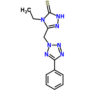 4-乙基-5-(5-苯基-四唑-2-甲基)-4H-[1,2,4]噻唑-3-硫醇结构式_436092-66-9结构式