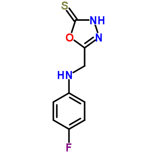5-[(4-氟-苯基氨基)-甲基]-[1,3,4]噁二唑-2-硫醇结构式_436095-85-1结构式