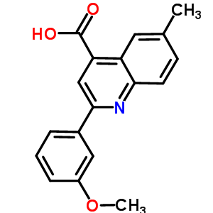 2-(3-Methoxyphenyl)-6-methylquinoline-4-carboxylic acid Structure,438213-44-6Structure