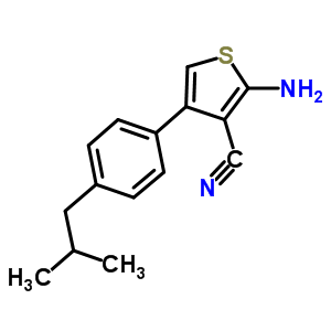 2-氨基-4-(4-异丁基苯基)噻吩-3-甲腈结构式_438218-65-6结构式