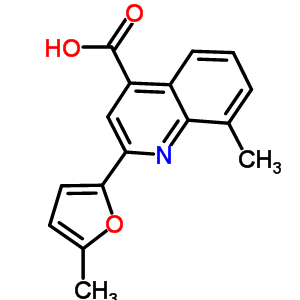 8-Methyl-2-(5-methyl-2-furyl)quinoline-4-carboxylic acid Structure,438227-14-6Structure