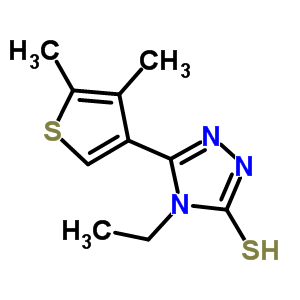 5-(4,5-Dimethylthien-3-yl)-4-ethyl-4H-1,2,4-triazole-3-thiol Structure,438229-96-0Structure