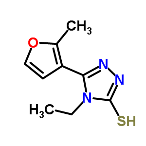 4-Ethyl-5-(2-methyl-3-furyl)-4H-1,2,4-triazole-3-thiol Structure,438230-35-4Structure