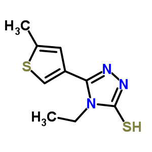 4-Ethyl-5-(5-methylthien-3-yl)-4H-1,2,4-triazole-3-thiol Structure,438230-66-1Structure