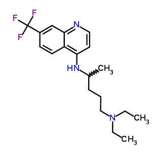 N,N-二乙基-n-[7-(三氟甲基)喹啉-4-基]戊烷-1,4-二胺结构式_442-85-3结构式