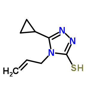 4-烯丙基-5-环丙基-4H-1,2,4-噻唑-3-硫醇结构式_443917-88-2结构式
