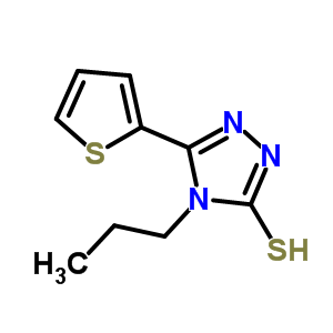 4-丙基-5-噻吩-2-基-4H-1,2,4-噻唑-3-硫醇结构式_451501-84-1结构式