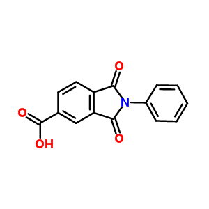 1,3-二氧代-2-苯基异吲哚啉e-5-羧酸结构式_4649-27-8结构式