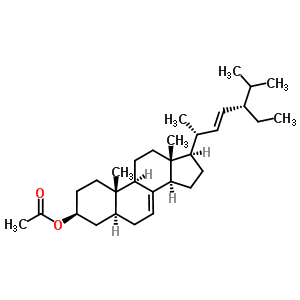乙酸 ALPHA-波菜甾醇酯结构式_4651-46-1结构式