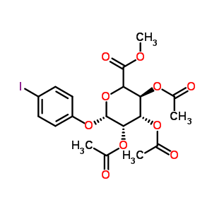 4-碘苯基2,3,4-三-O-乙酰基-beta-D-葡糖苷酸甲酯结构式_490028-18-7结构式