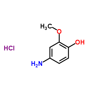 4-氨基-2-甲氧基苯酚盐酸盐结构式_4956-52-9结构式