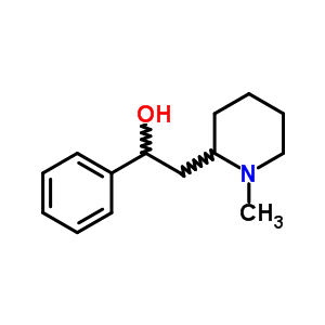 2-(1-Methyl-2-piperidyl)-1-phenyl-ethanol Structure,497-89-2Structure