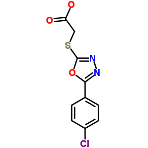 5-(4-Chloro-phenyl)-[1,3,4]oxadiazol-2-ylsulfanyl]-acetic acid Structure,49809-28-1Structure
