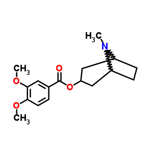 (8-Methyl-8-azabicyclo[3.2.1]oct-3-yl) 3,4-dimethoxybenzoate Structure,500-56-1Structure