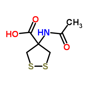 4-乙酰氨基-1,2-二噻戊环-4-羧酸结构式_502145-07-5结构式